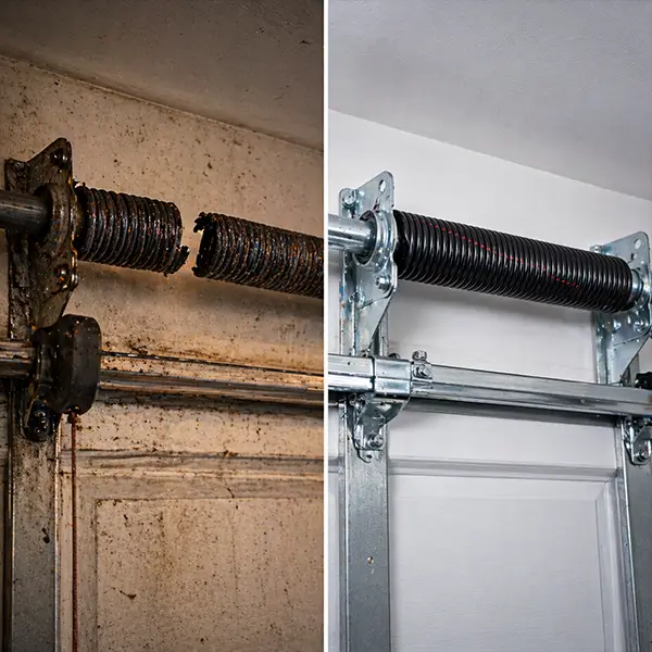 Broken Spring Repair Before and After