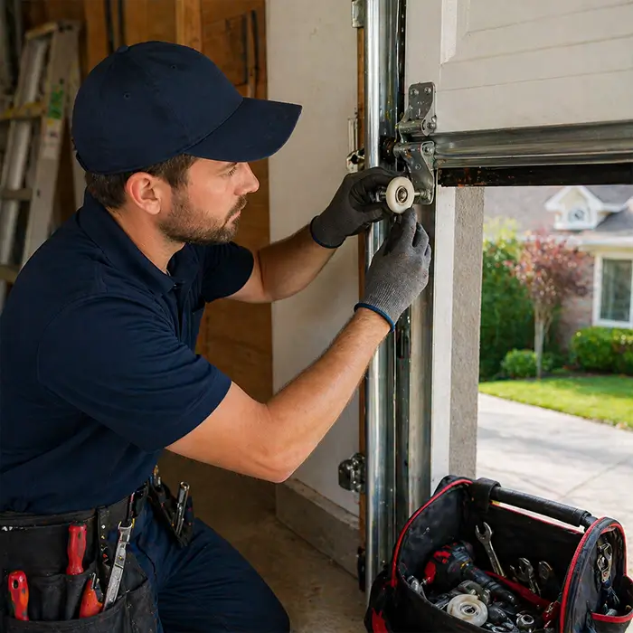 Garage door roller replacement